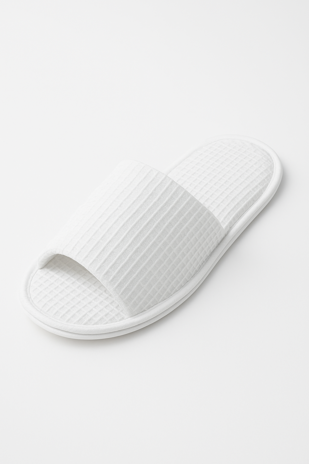 Open Toe Waffle Knit Disposable Slippers