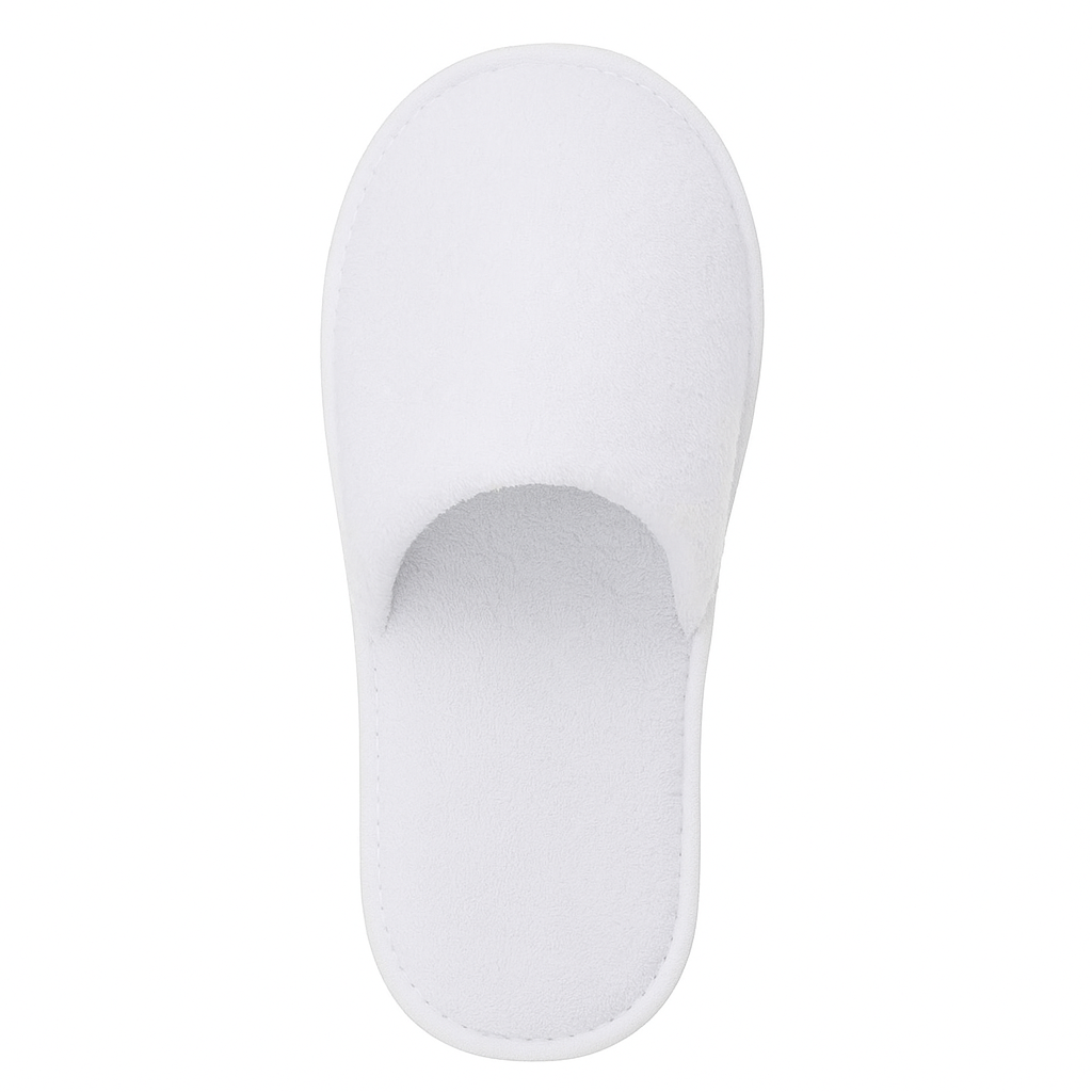 White Closed Toe Slippers