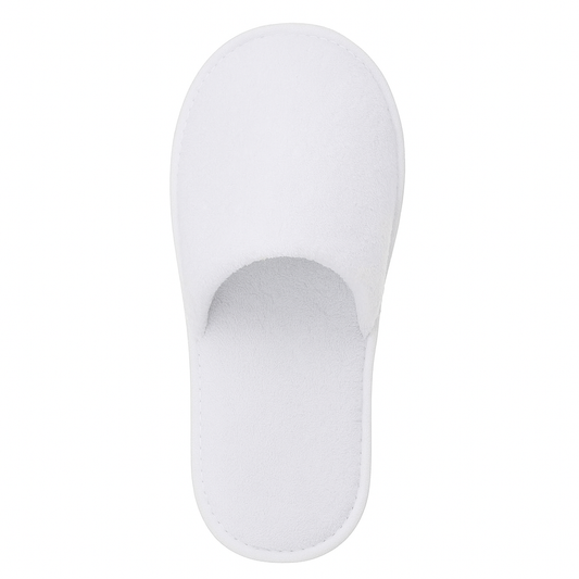 White Closed Toe Slippers