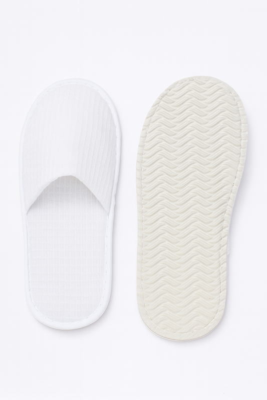 Waffle Knit Disposable Slippers